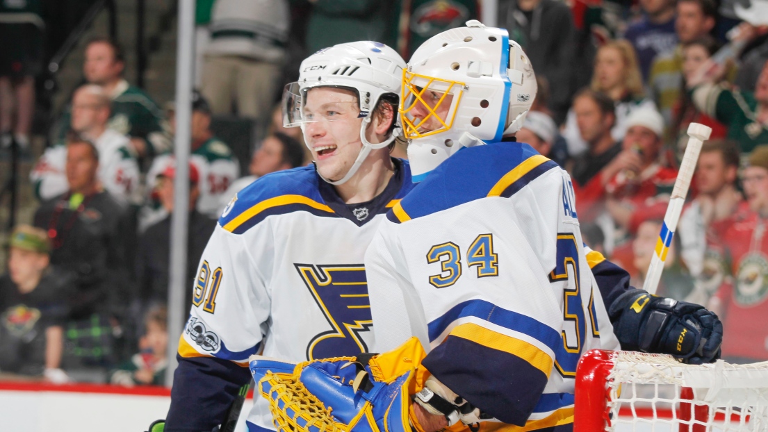 Vladimir Tarasenko et Jake Allen