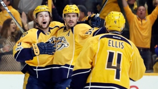 Fililp Forsberg, Roman Josi et Ryan Ellis Fililp Forsberg, Roman Josi et Ryan Ellis