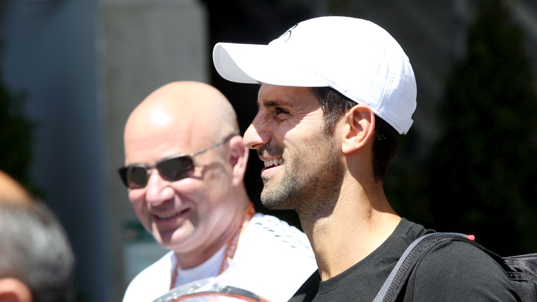 Novak Djokovic et Andre Agassi