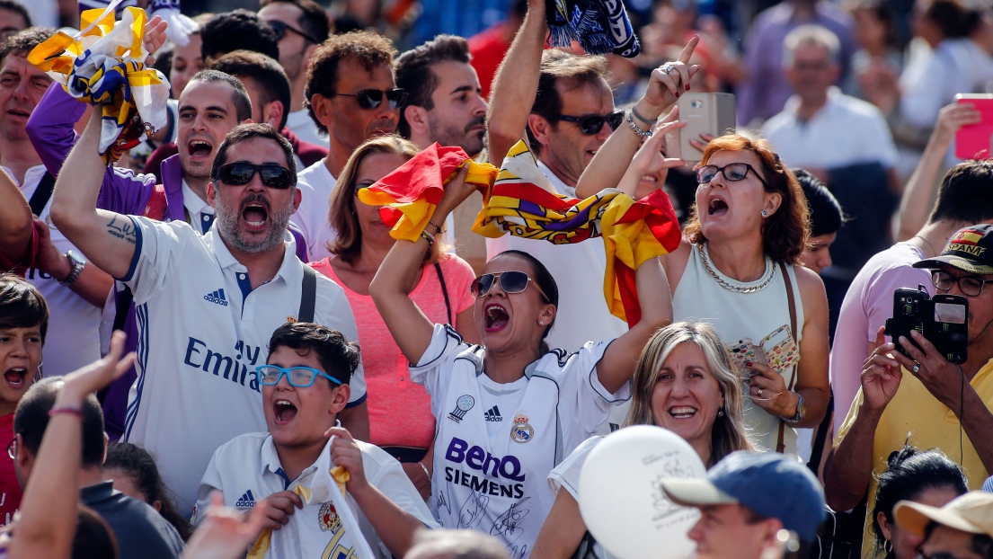 Les partisans célèbrent le Real Madrid