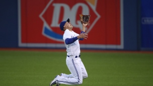 Ryan Goins couvre beaucoup de terrain! Ryan Goins couvre beaucoup de terrain!