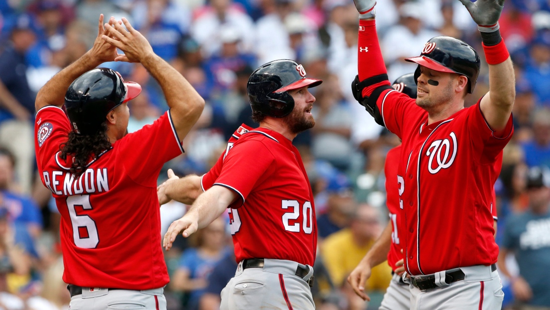 Anthony Rendon, Daniel Murphy et Matt Wieters