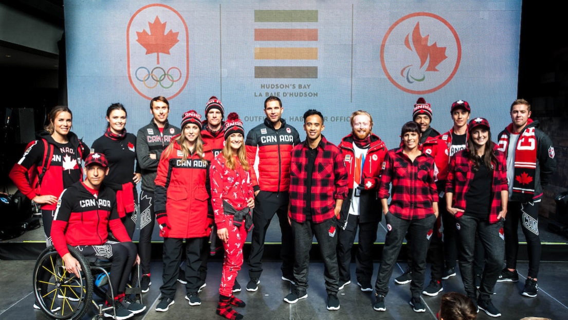 Les couleurs de l'équipe olympique canadienne