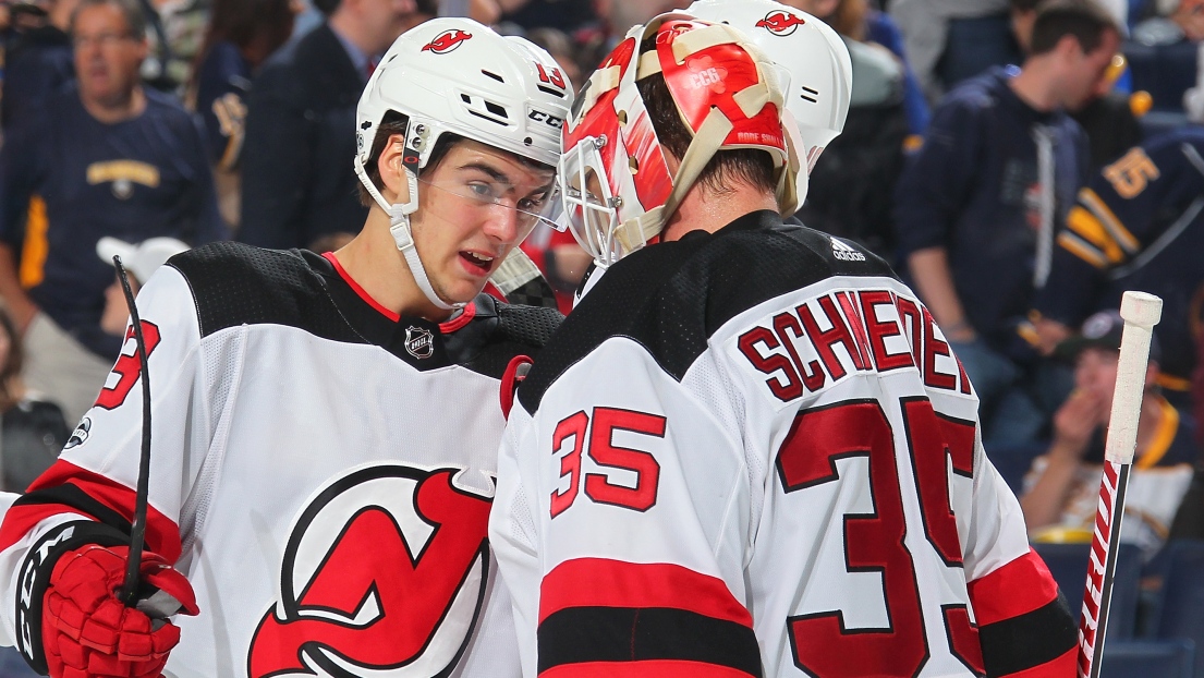 Nico Hischier et Cory Schneider