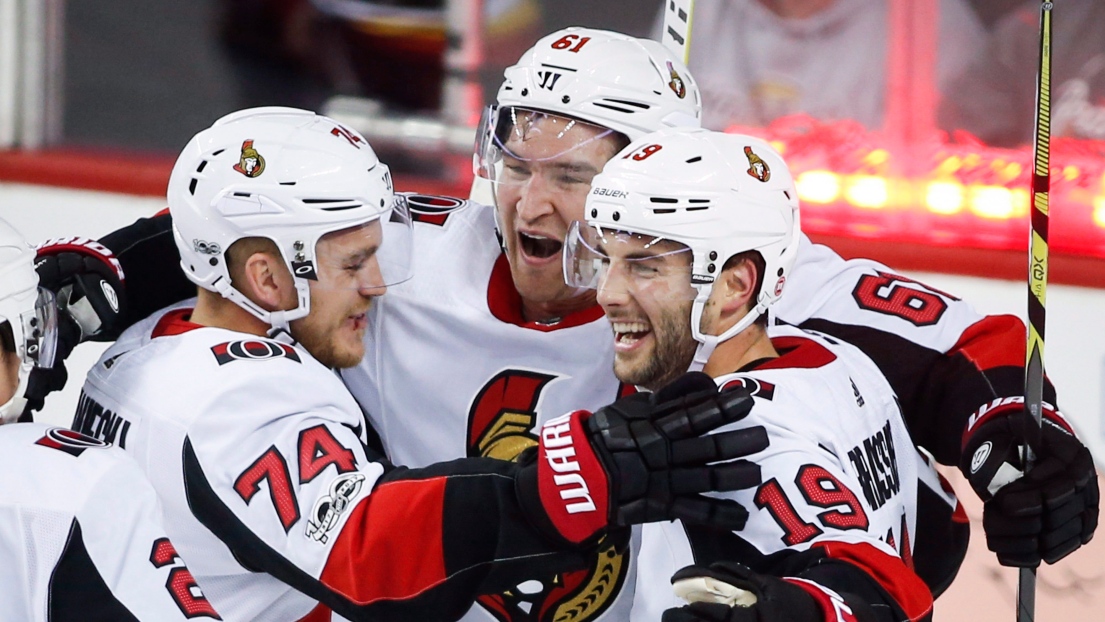 Derick Brassard, Mark Stone et Mark Borowiecki