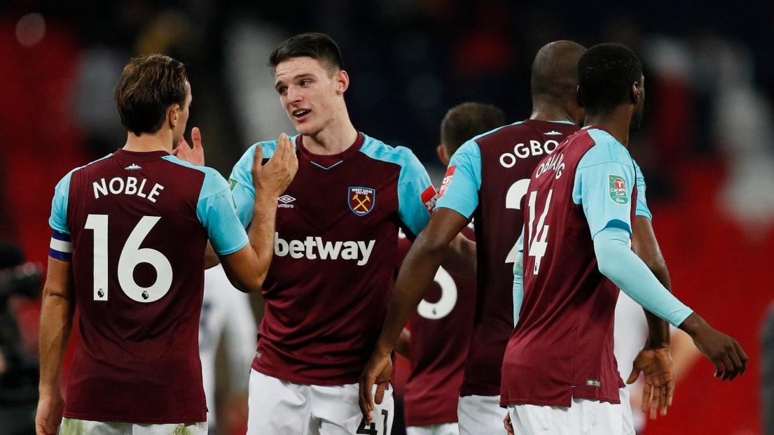 Célébrations des joueurs de West Ham