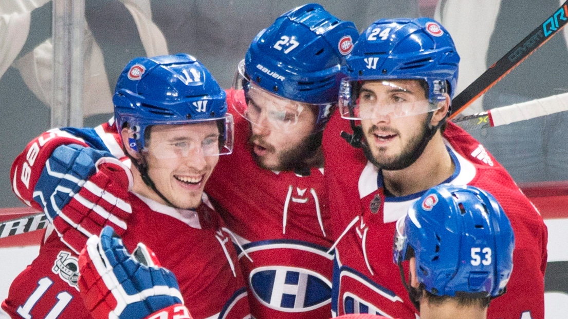 Brendan Gallagher, Alex Galchenyuk et Phillip Danault