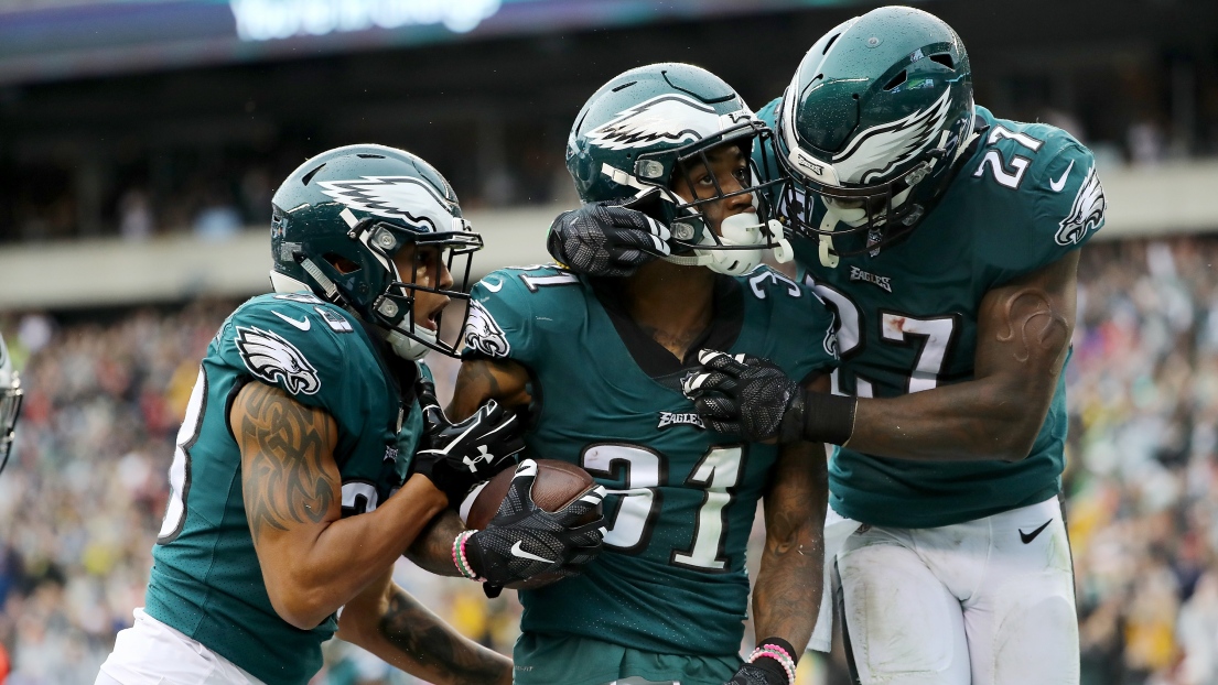 Dexter McDougle, Jalen Mills et Malcolm Jenkins