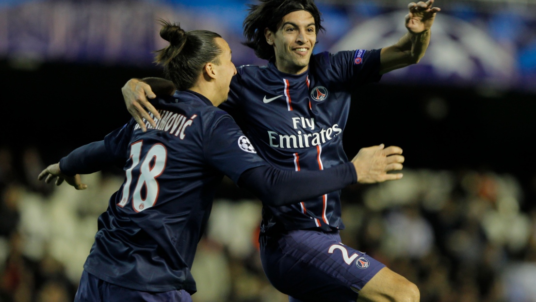 Zlatan Ibrahimovic et Javier Pastore