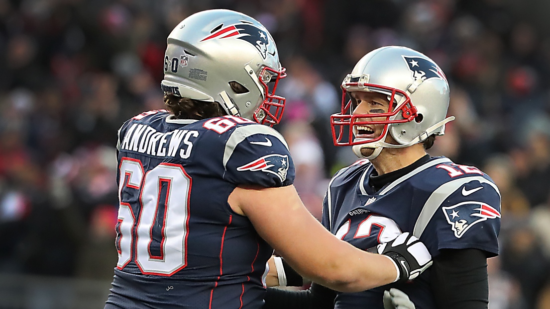 Tom Brady et David Andrews