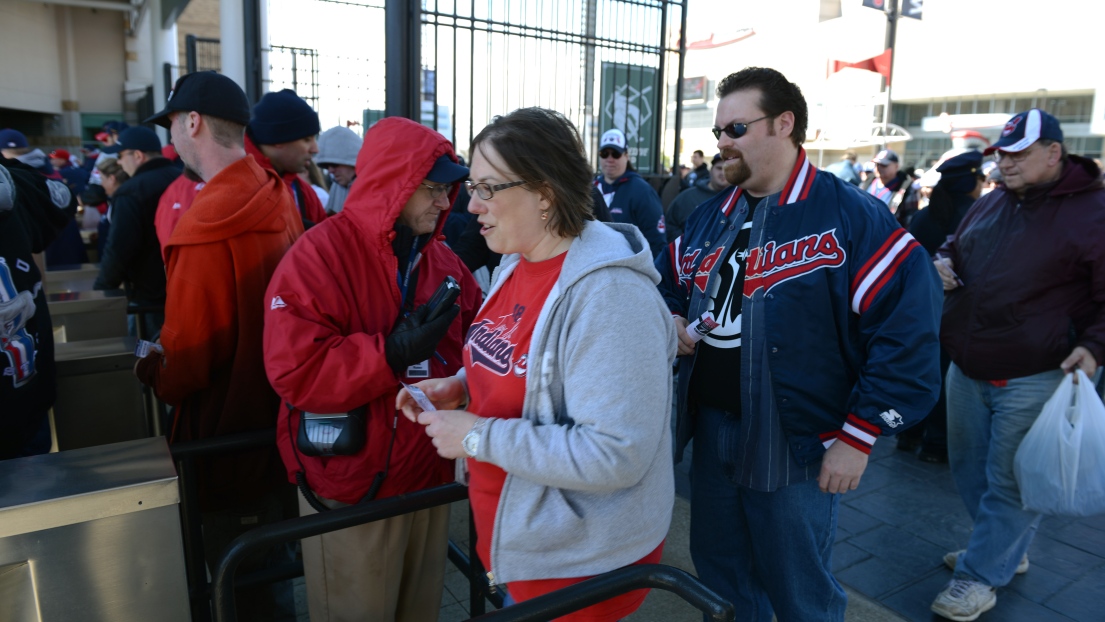 Les partisans des Indians de Cleveland.