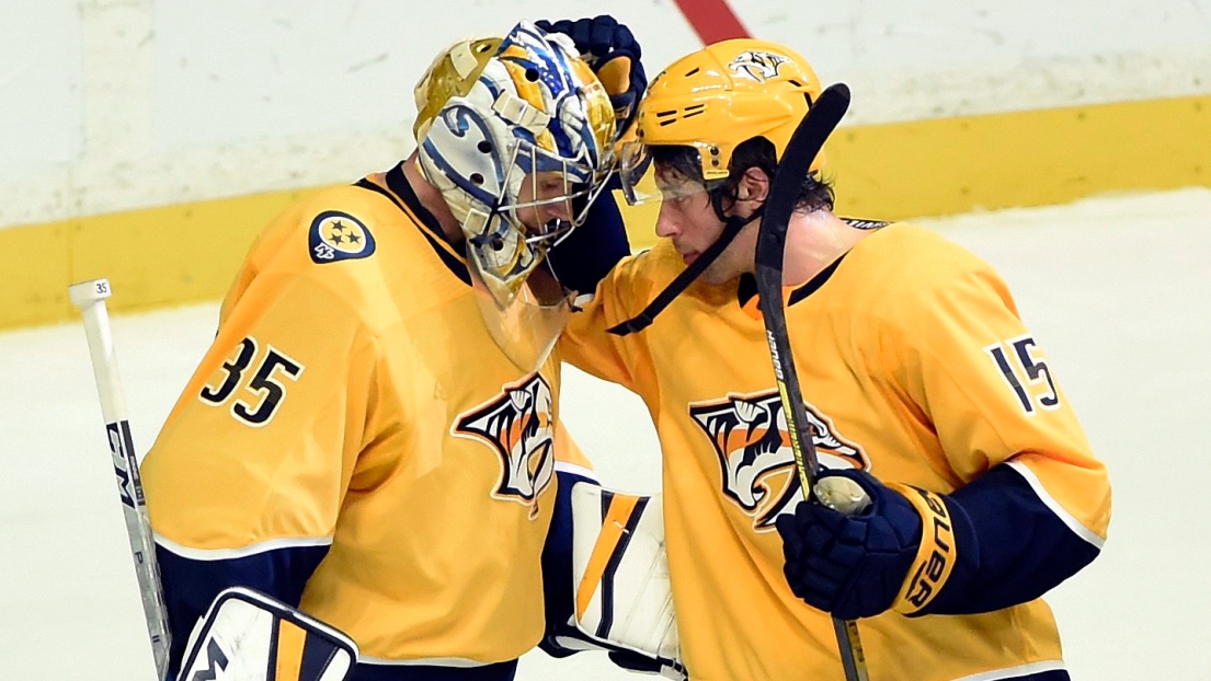 Pekka Rinne et Craig Smith