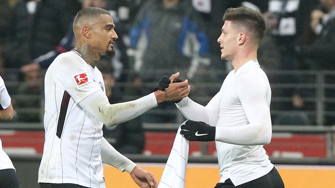 Kevin-Prince Boateng et Luka Jovic 