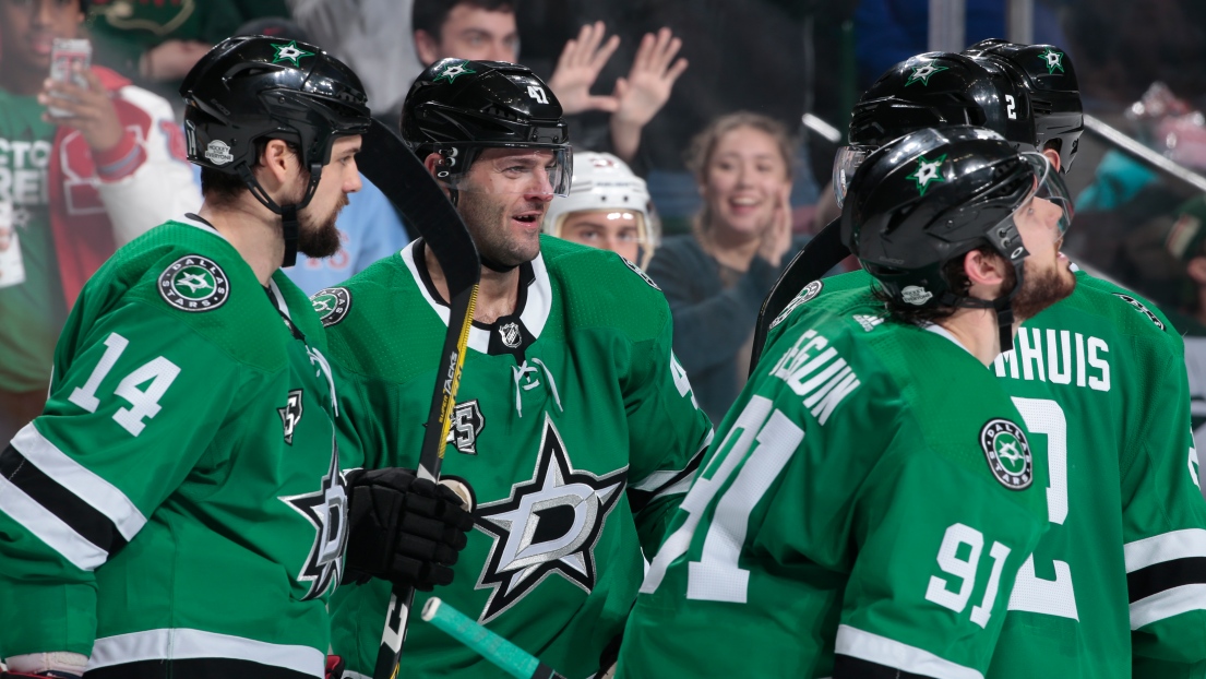 Jamie Benn, Alexander Radulov et Tyler Seguin