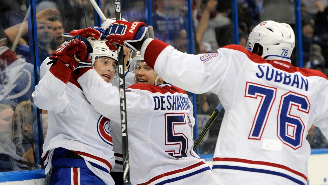 Brendan Gallagher, David Desharnais et P.K. Subban