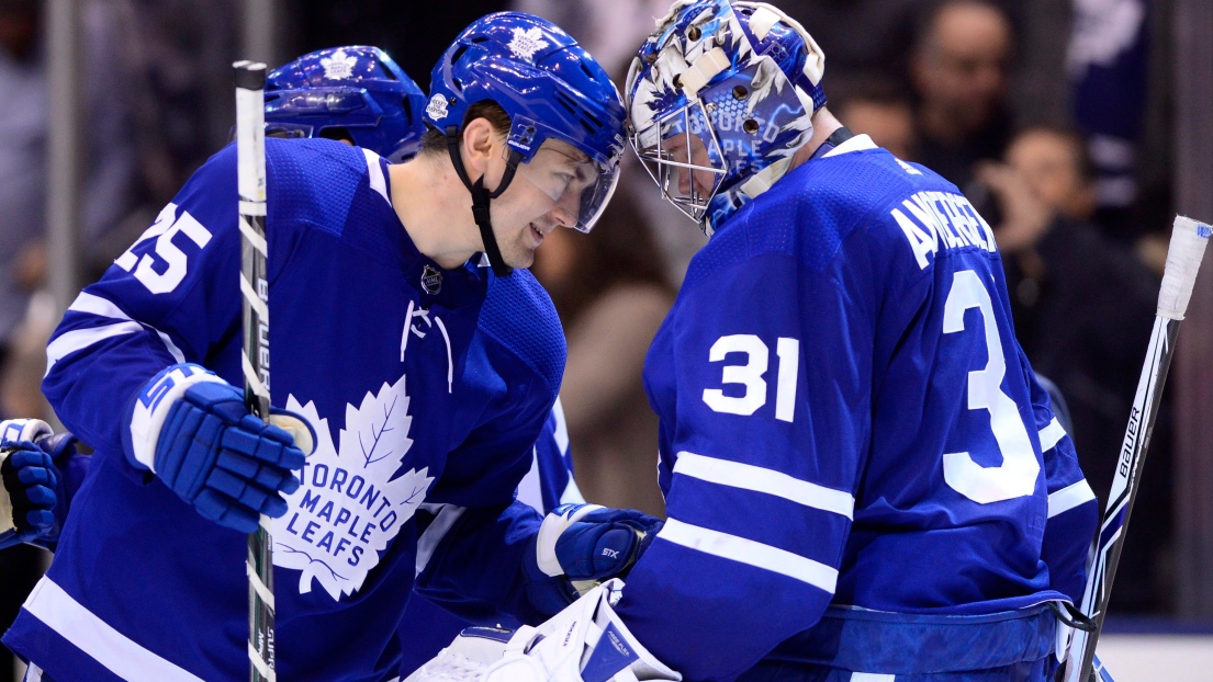 James van Riemsdyk et Frederik Andersen