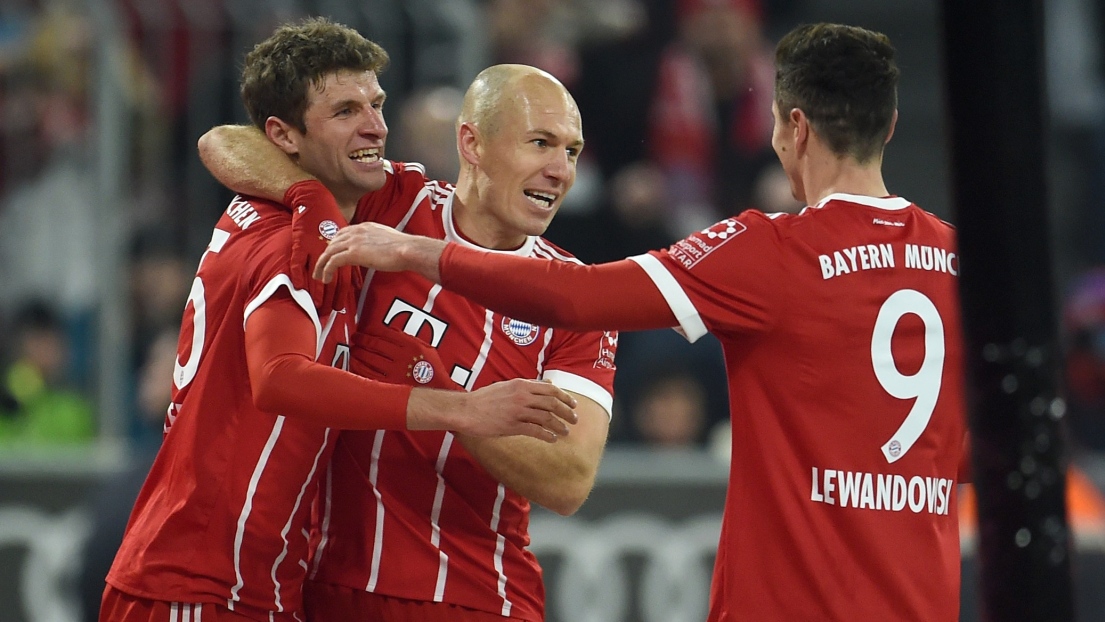 Thomas Müller, Arjen Robben et Robert Lewandowski