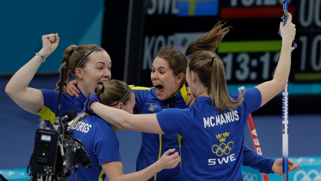 Célébrations de la Suède en curling
