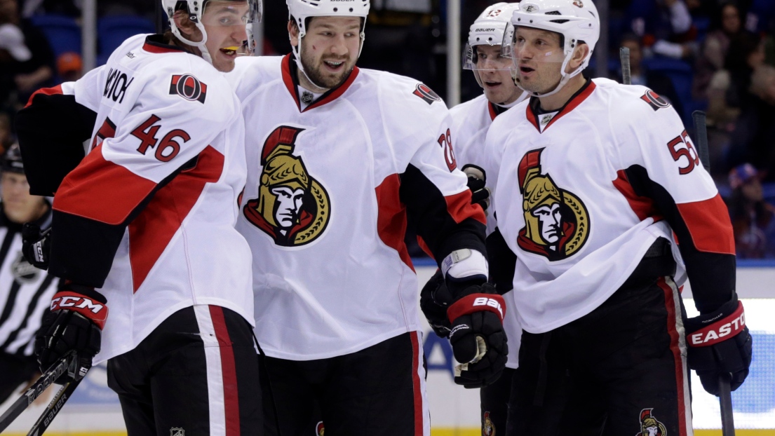 Patrick Wiercioch, Matt Kassian et Sergei Gonchar 