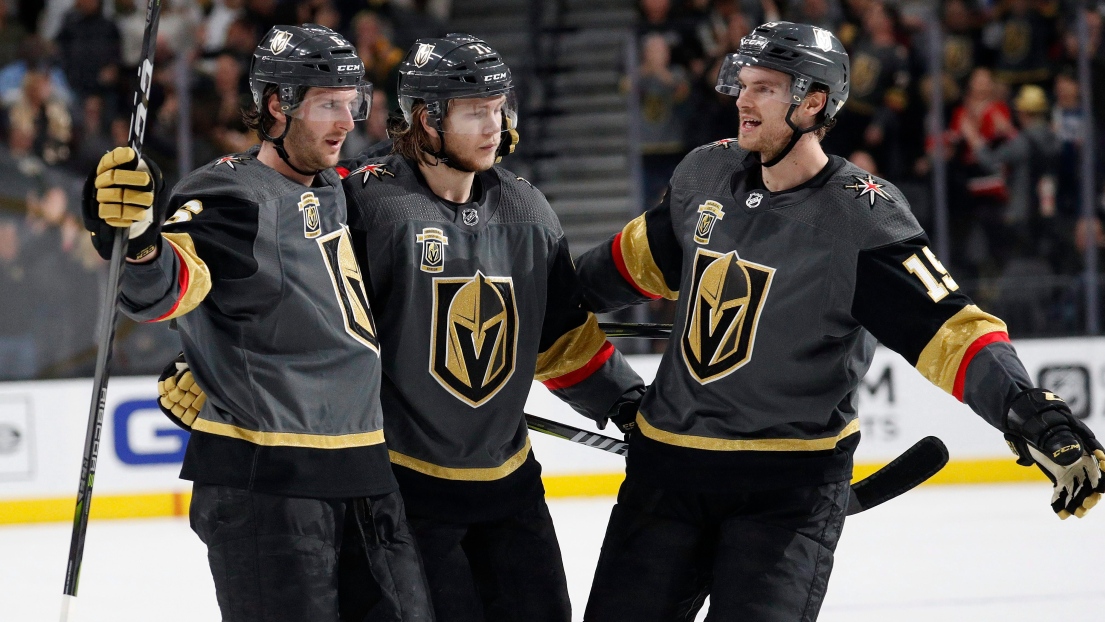 Colin Miller et William Karlsson et Jon Merrill