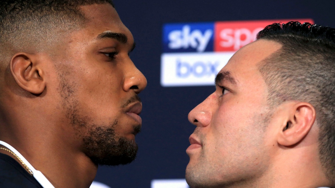 Anthony Joshua (gauche) et Joseph Parker