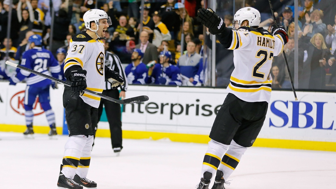 Patrice Bergeron et Dougie Hamilton