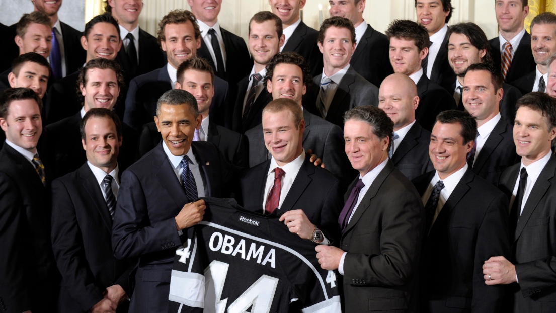 Barack Obama avec les Kings de Los Angeles