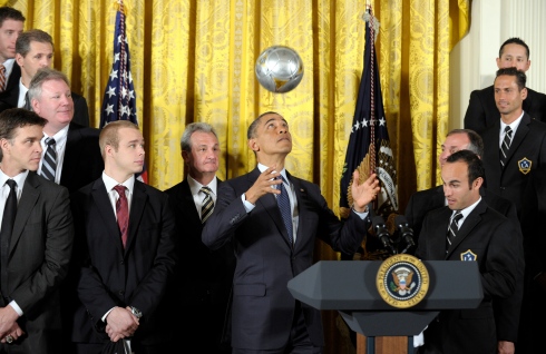 Barack Obama avec le Galaxy de Los Angeles