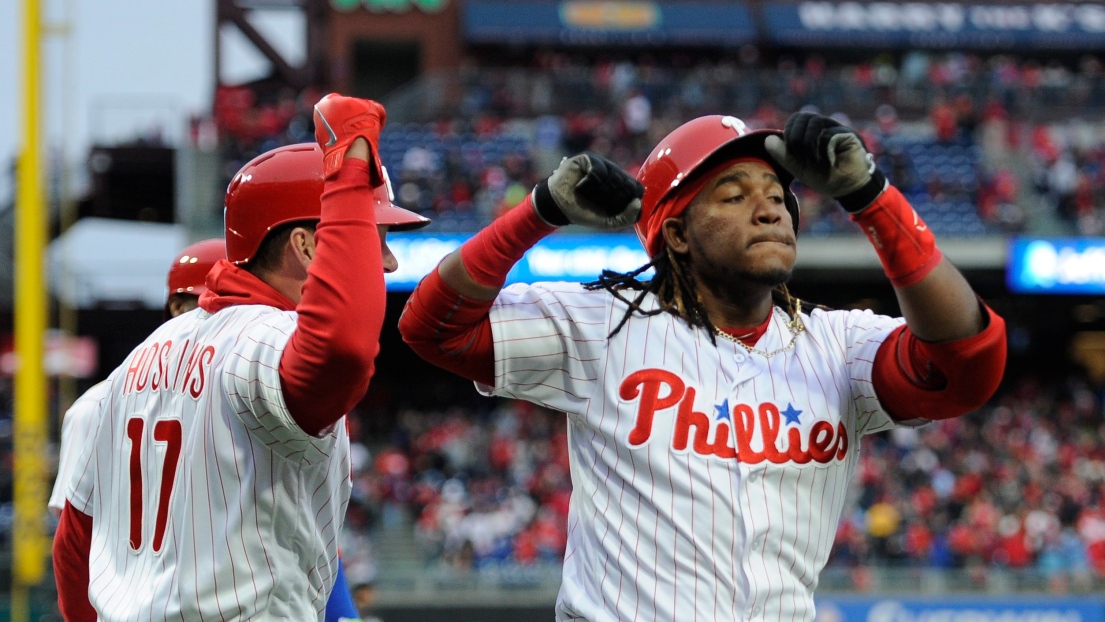 Rhys Hoskins et Maikel Franco