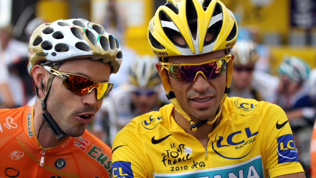 Samuel Sanchez et Alberto Contador