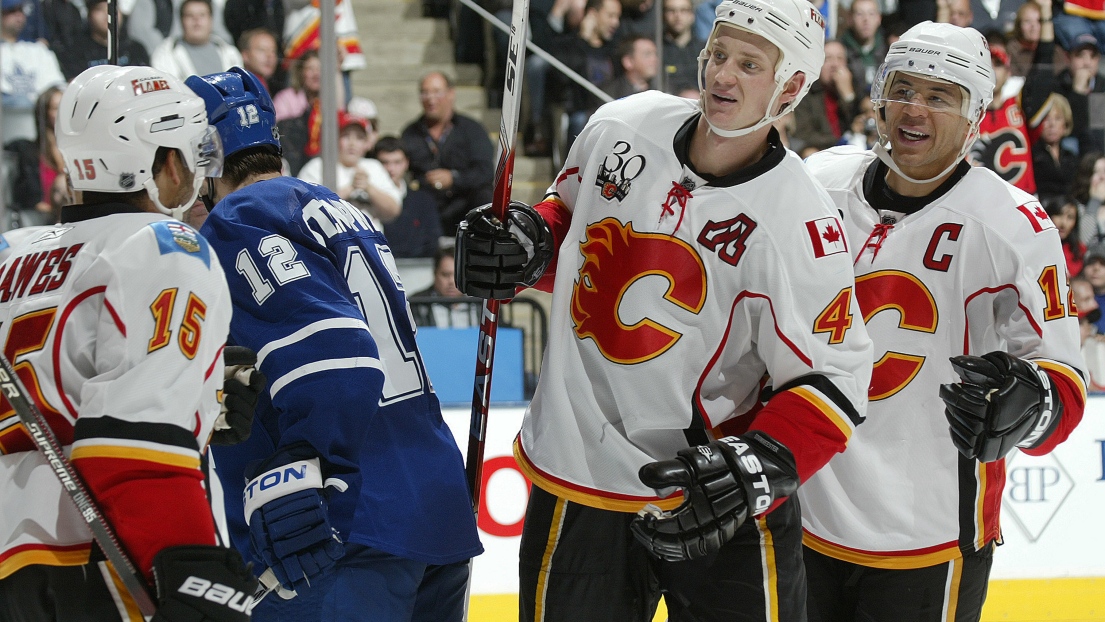 Jay Bouwmeester et Jarome Iginla