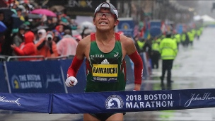 Kawauchi remporte le Marathon de Boston Kawauchi remporte le Marathon de Boston