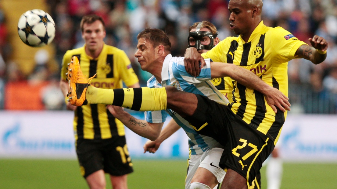 Felipe Santana et Jeremy Toulalan (Dortmund c. Malaga)