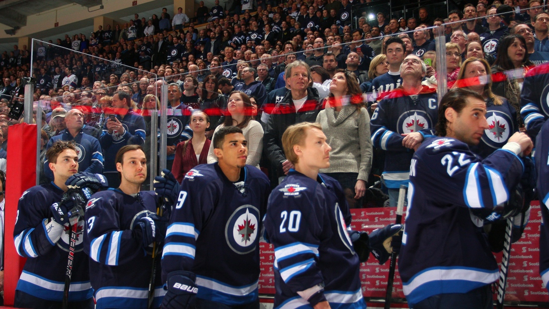 Jets de Winnipeg : Evander Kane, Antti Miettinen et Kyle Wellwood