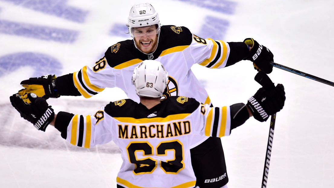 Brad Marchand et David Pastrnak