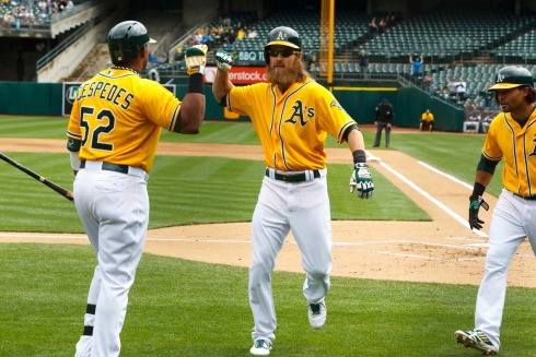 Yoenis Cespedes et Josh Reddick