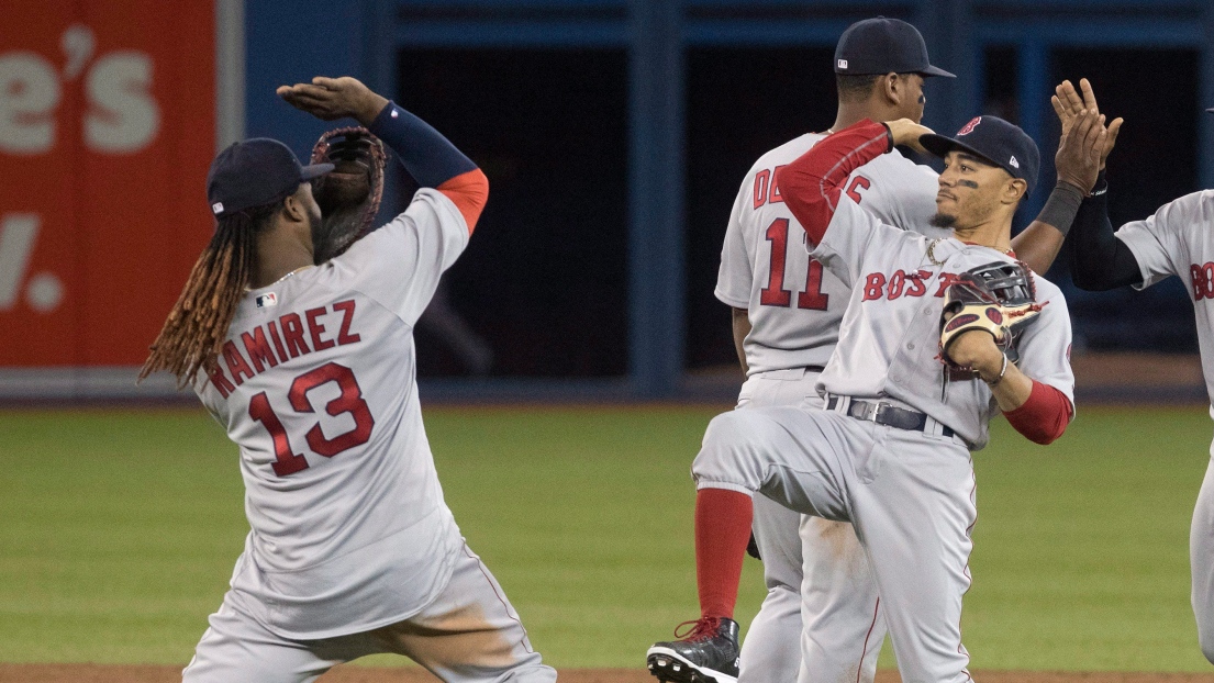 Hanley Ramirez et Mookie Betts 