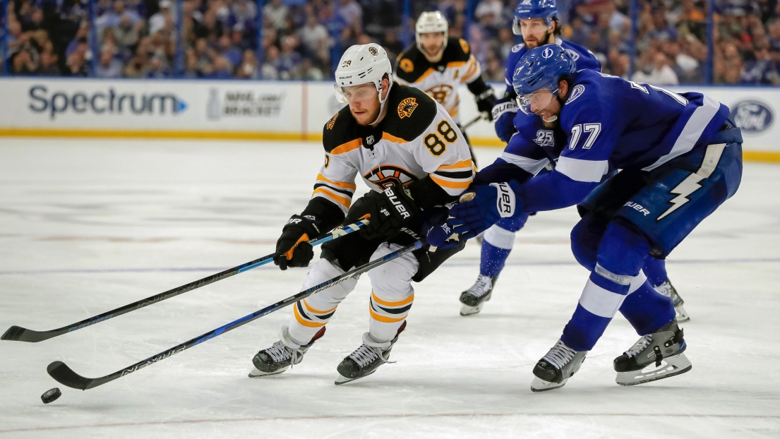 David Pastrnak et Victor Hedman