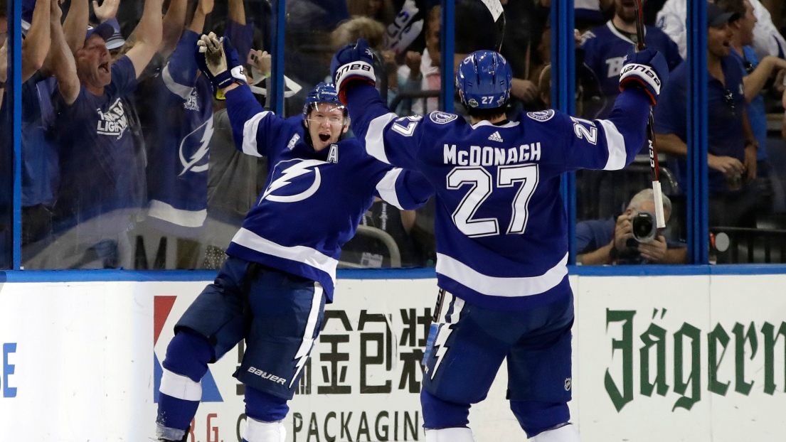 Ondrej Palat et Ryan McDonagh 