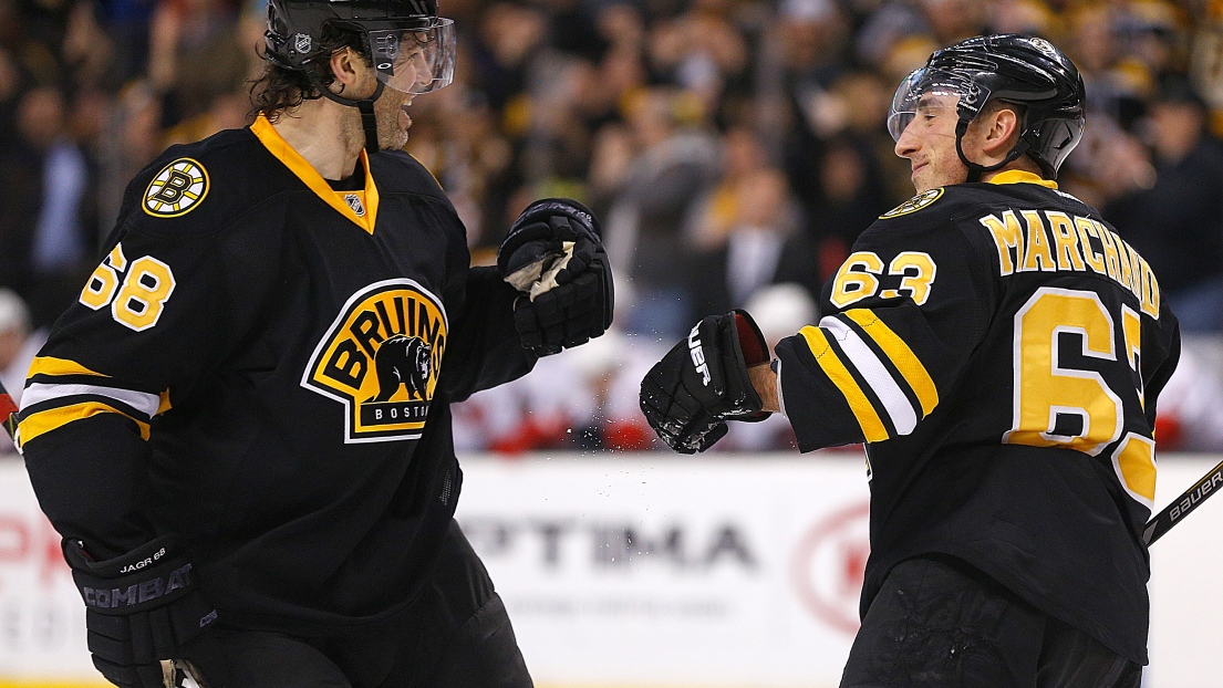 Jaromir Jagr et Brad Marchand