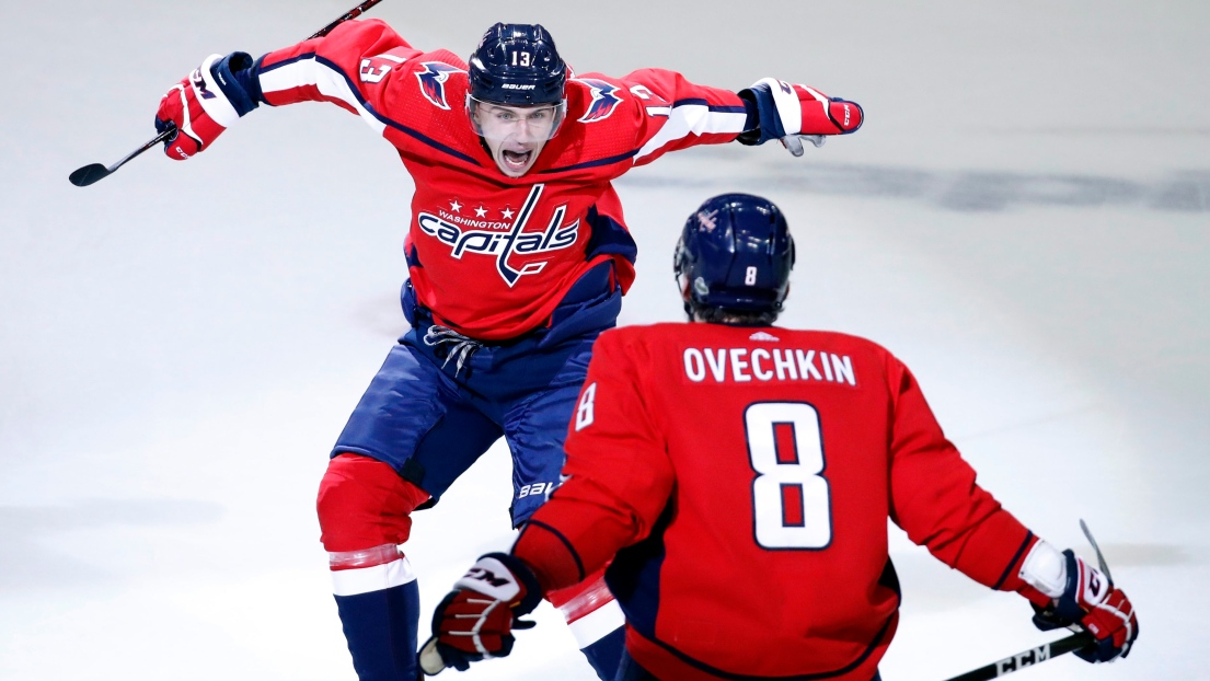 Jakub Vrana et Alex Ovechkin