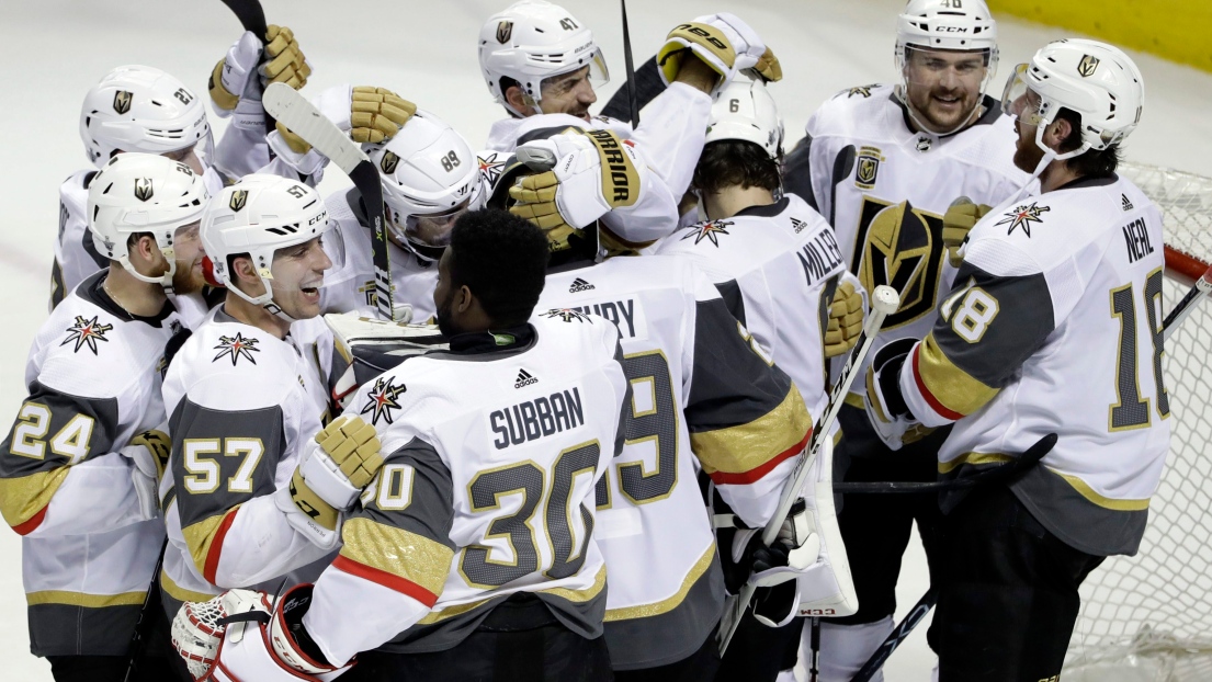 Les Golden Knights de Vegas célèbrent