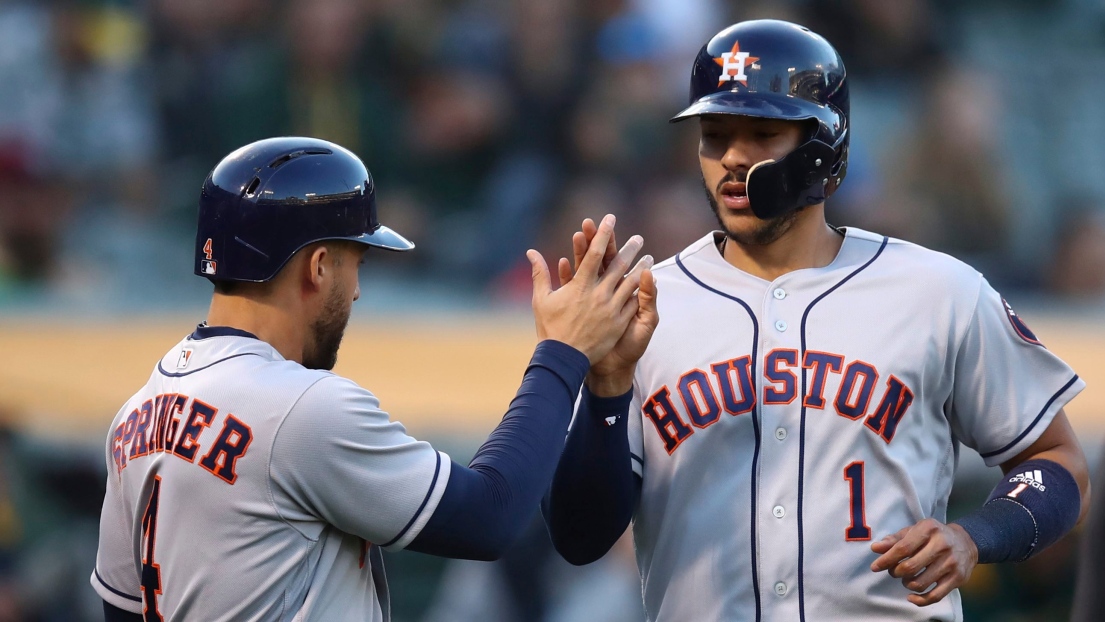 George Springer et Carlos Correa