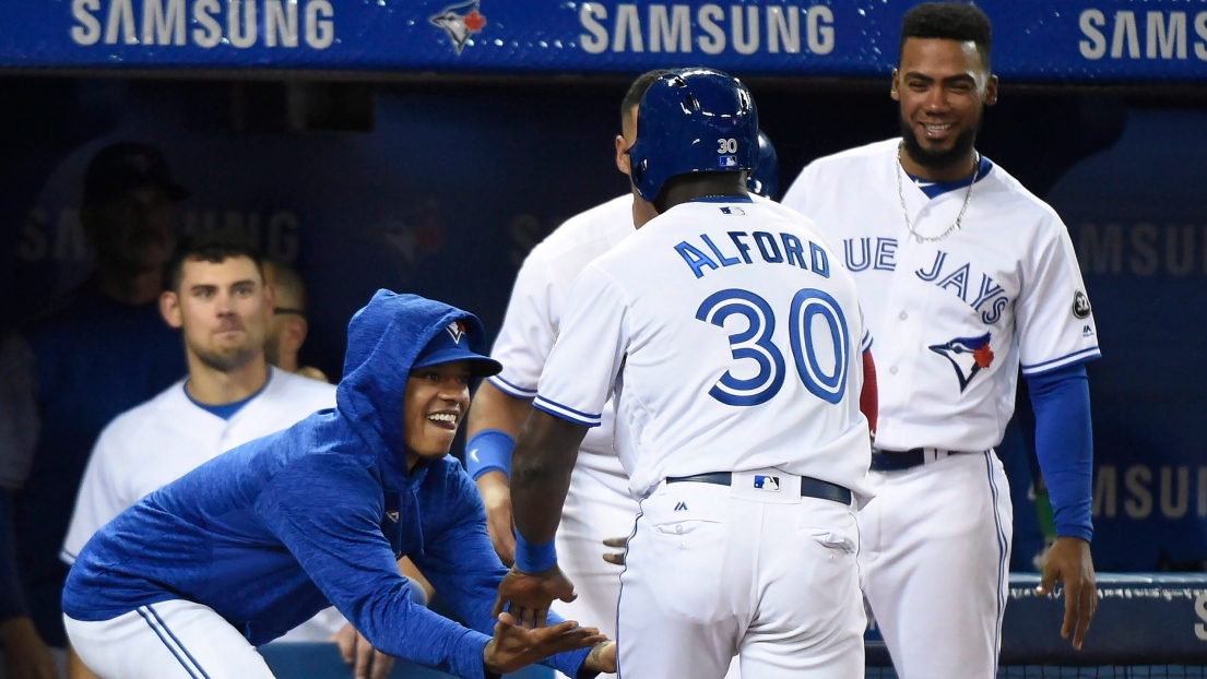 Marcus Stroman, Anthony Alford et Teoscar Hernandez