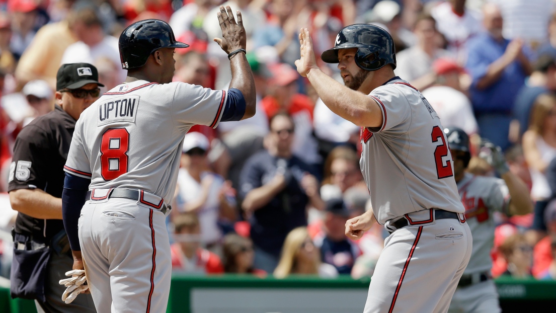 Justin Upton et Evan Gattis