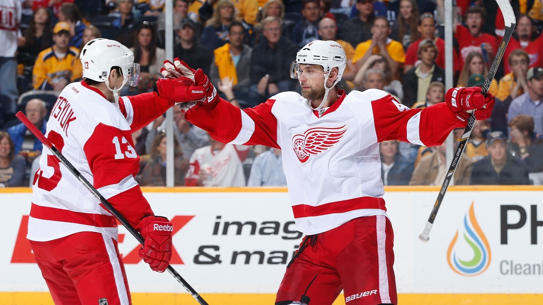 Pavel Datsyuk et Jakub Kindl