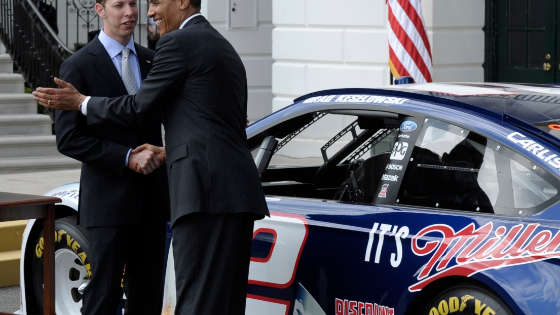 Brad Keselowski et Barack Obama