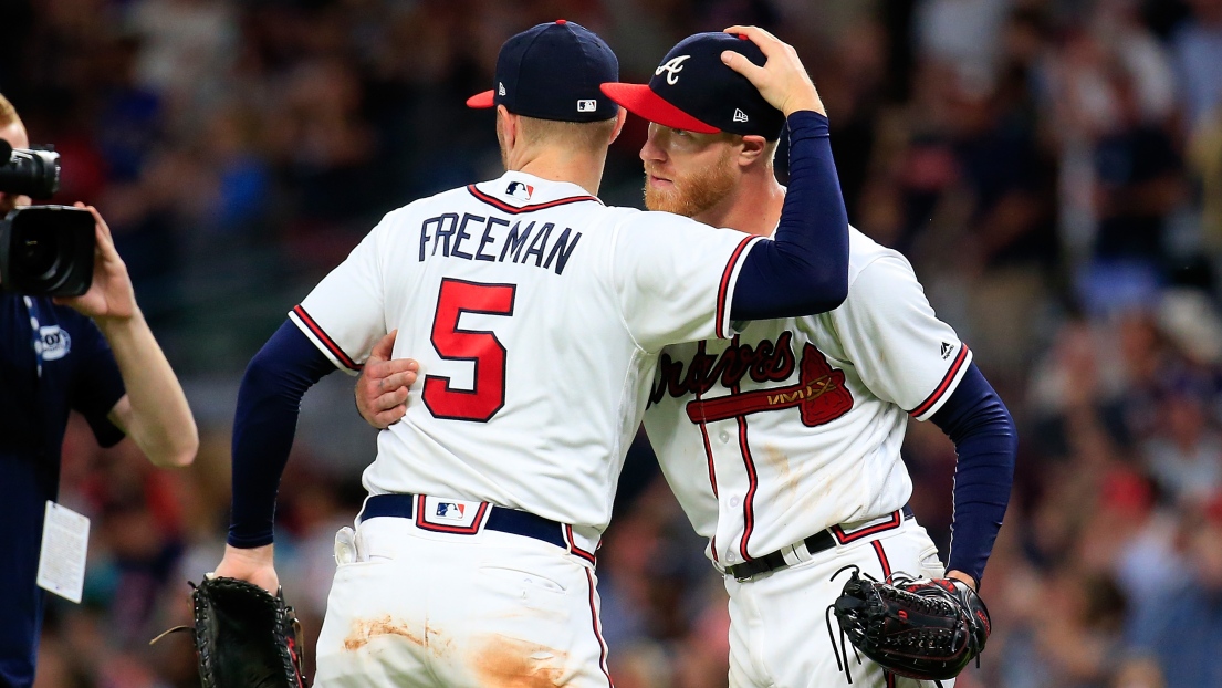 Freddie Freeman et Mike Foltynewicz