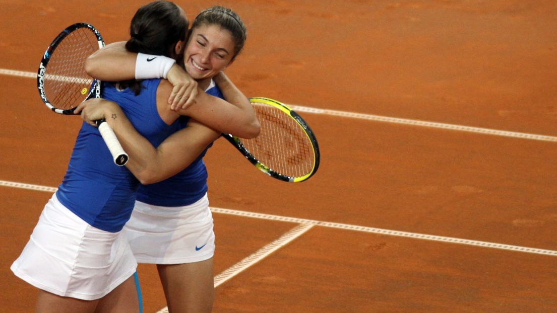 Roberta Vinci (gauche) et Sara Errani.