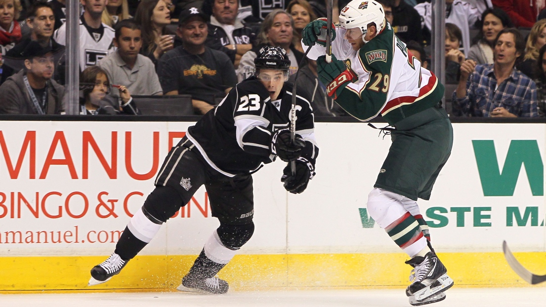 Dustin Brown et Jason Pominville